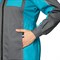 Костюм женский Бренд 1 2020 с удлиненной курткой серый/бирюза - фото 55919