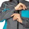 Костюм женский Бренд 1 2020 с удлиненной курткой серый/бирюза - фото 55920