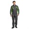 Костюм мужской Бренд 2 серый/зеленый (куртка и полукомбинезон) - фото 56181