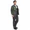Костюм мужской Бренд 2 серый/зеленый (куртка и полукомбинезон) - фото 56186