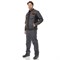 Костюм мужской Бренд 1 серый/черный универсальный (куртка и брюки) - фото 56223