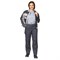 Костюм женский Бренд 1 серый/серый из смесовой ткани (куртка и брюки) - фото 56237