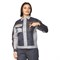 Костюм женский Бренд 1 серый/серый из смесовой ткани (куртка и брюки) - фото 56240