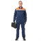 Костюм мужской Коммунальщик синий/оранжевый (куртка и полукомбинезон) - фото 56438