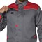 Костюм мужской Профессионал 2 серый/красный (куртка и полукомбинезон) - фото 56479