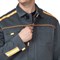 Костюм мужской Уни-Спец темно-серый/оранжевый (куртка и полукомбинезон) - фото 56494