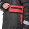 Костюм мужской утепленный Эверест черный/красный (куртка и полукомбинезон) - фото 56684