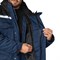Костюм мужской утепленный Азимут синий/черный (куртка и брюки) - фото 56756