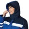 Костюм женский утепленный Зима василек/темно-синий (куртка и полукомбинезон) - фото 56775