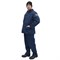 Куртка мужская утепленная темно-синяя из смесовой ткани эконом - фото 57209