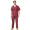 Костюм медицинский мужской Хирург бордовый (блузон и брюки) - фото 57212