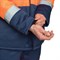Костюм мужской утепленный Трасса оранжевый/темно-синий (куртка и полукомбинезон) - фото 57420