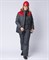 Куртка зимняя женская Снежана (тк.Дюспо), т.серый/красный - фото 5901
