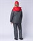 Куртка зимняя женская Снежана (тк.Дюспо), т.серый/красный - фото 5903