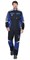 Куртка "СИРИУС-ФАВОРИТ-МЕГА-РОСС" летняя синяя с васильковым и серым, с СОП - фото 60276