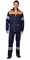 Костюм мужской летний «СИРИУС-ЛИДЕР» куртка и полукомбинезон, синий с оранжевым, СОП - фото 60295