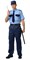 Рубашка Охранника кор. рукав (тк. Вега) голубая с т.синим - фото 60332