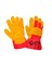 Перчатки ДИГГЕР спилковые комб-е усилен., жёлто-красные, (пер 611) р-р.10.5 в уп. 72 пары - фото 60497