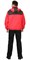 Куртка "СИРИУС-ПРАГА-Люкс" короткая с капюшоном, красная с черным - фото 61338