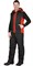 Жилет утепленный с капюшоном "СИРИУС-УРБАН" черный с красным - фото 61427