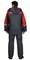 Костюм мужской зимний «СИРИУС-ФАВОРИТ-МЕГА» куртка и полукомбинезон, серый с черным и красным, СОП - фото 61701