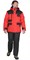 Куртка зимняя 5501 красная с черным - фото 61899