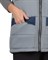 Жилет утепленный "СИРИУС-ЕВРОНИКА" светло-серый с тёмно-синим с капюшоном с флисовой подкладкой - фото 62034