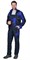 Костюм "СИРИУС-КАРАТ-РОСС" куртка, полукомбинезон темно-синий с васильковым - фото 62102