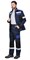Костюм мужской летний «СИРИУС-ПОЛИНОМ» куртка и брюки, синий с черным и васильковым, СОП - фото 62228