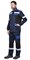 Костюм мужской летний «СИРИУС-ПОЛИНОМ» куртка и брюки, синий с черным и васильковым, СОП - фото 62229