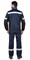 Костюм мужской летний «СИРИУС-ПОЛИНОМ» куртка и брюки, синий с черным и васильковым, СОП - фото 62230