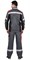Костюм мужской летний «СИРИУС-ПОЛИНОМ» куртка и брюки, т.серый с черным со св.серым и красным, СОП - фото 62292