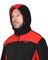 Куртка флисовая "СИРИУС-ТЕХНО" (флис дублированный) черная с красным - фото 62340