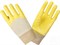 Перчатки нитриловые частичный облив облегченные манжет резинка, желтые - фото 6248
