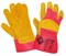 Перчатки спилковые комбинированные ДИГГЕР, желтый/красный, ПЕР610 - фото 6257