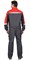 Костюм "СИРИУС-ФАВОРИТ-МЕГА" мужской летний, куртка и брюки, серый с красным и черным, СОП - фото 62728