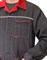 Халат "СИРИУС-Флорида" мужской серый с красным - фото 62766