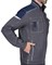Куртка "СИРИУС-ДЖЕТ" короткая, т.серая с синим тк. мех. стрейч с ВО - фото 62972
