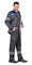 Костюм мужской летний «СИРИУС-ЛИДЕР» куртка и полукомбинезон, т.серый с васильком и молочным, СОП - фото 63239