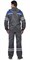 Костюм мужской летний «СИРИУС-ЛИДЕР» куртка и полукомбинезон, т.серый с васильком и молочным, СОП - фото 63243