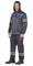 Костюм мужской летний «СИРИУС-ЛИДЕР» куртка и полукомбинезон, т.серый с васильком и молочным, СОП - фото 63244