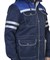 Костюм мужской летний «СИРИУС-ЛИДЕР» куртка и полукомбинезон, т.синий с васильком и молочным, СОП - фото 63261