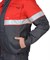Костюм "СИРИУС-НАВИГАТОР" куртка, п/к серый с красным и СОП - фото 63297