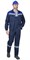 Костюм "СИРИУС-МАСТЕР" летний: куртка, полукомбинезон, темно-синий с васильковой отделкой - фото 63384