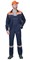 Костюм "СИРИУС-МАСТЕР" летний: куртка, полукомбинезон, темно-синий с оранжевой отделкой - фото 63387