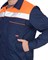 Костюм "СИРИУС-МАСТЕР" летний: куртка, полукомбинезон, темно-синий с оранжевой отделкой - фото 63391