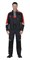 Костюм мужской летний «СИРИУС-ФАВОРИТ-МЕГА» куртка и полукомбинезон, серый с черным и красным, СОП - фото 63487