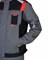 Куртка "СИРИУС-СТАН" ср-серая с черной и красной отделкой - фото 63589