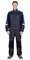 Костюм мужской летний «СИРИУС-ФАВОРИТ-МЕГА» куртка и полукомбинезон, серый с черным васильком, СОП - фото 63927