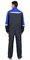 Костюм мужской летний «СИРИУС-ФАВОРИТ-МЕГА» куртка и полукомбинезон, серый с черным васильком, СОП - фото 63928